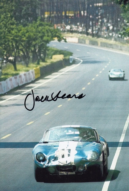 Jack Sears Hand Signed 12x8 Photo Le Mans Autograph AC Cobra Daytona Coupe 1