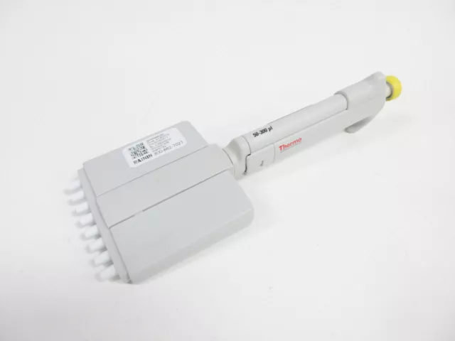 Thermo 4510 Scientific Finnpipette 50 - 300 Ul 8 Channel Mechanical Yellow
