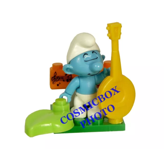 MEGA BLOKS - les SCHTROUMPFS MUSICIEN figurine variante Mandoline Smurfs Pitufo