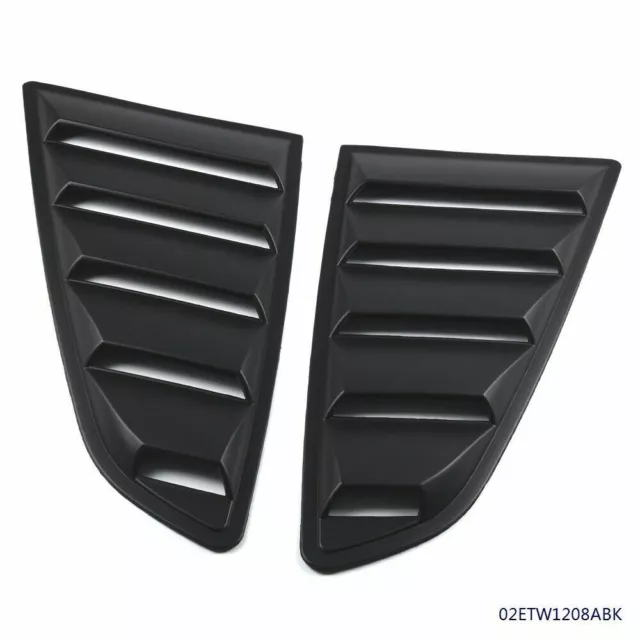 Fit For 2015-2018 Ford Mustang GT V6 Black Quarter 1/4 Window Louver Scoop Cover