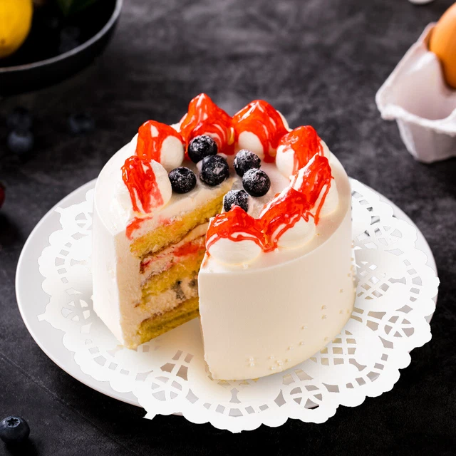 100 PCS OILPROOF Paper Placemat Round Placemats Cake Tableware