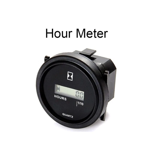 MARINE GRADE JON Boat Trolling Motor Battery Indicator w/ Hour Meter