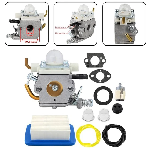 Kit Carburateur Pour Souffleuses REDMAX | Compatible GZ23N, GZ25N | Inclut Filtre, Ampoule, Joints