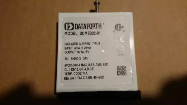 Dataforth SCM5B32-01 Isolated 4-20mA Transducer Transmitter  4-20mA 0-5v Out