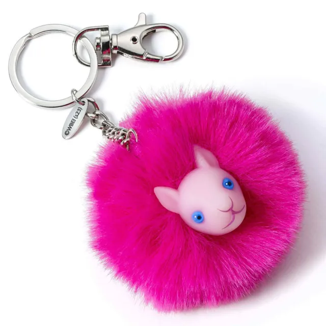 Harry Potter Charm Keyring Pygmy Puff Neon Pink 70mm x 70mm Official Merchandise