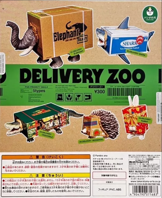 Panda's Hole DELIVERY ZOO All 5 types set (Gacha Gasha Complete) capsule 920Y