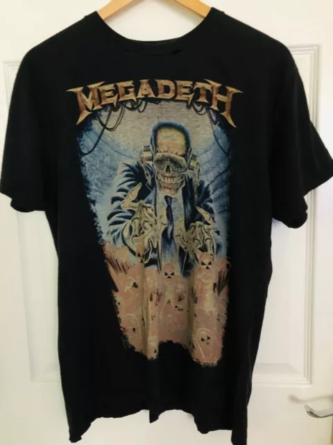 Megadeth T Shirt Size Medium Faded and Distressed Metal Rock Music
