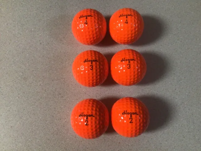VINTAGE BEN HOGAN Orange Golf Balls 1966 Excellent/NOS Condition - See ...