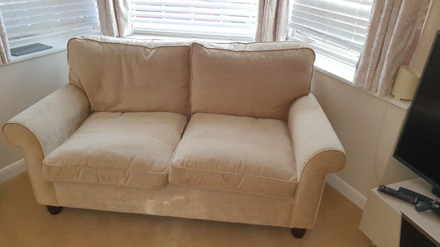 Abingdon Matilda Natural 2/3 seater sofa with solid mahogany legs