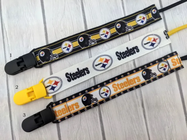Pacifier Clip Pacifier Holder Baby Shower Gift Football Pacifier Clip Steelers