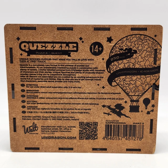 Quezzle Puzzle Amazing Cappadocia Part 3 Unidragon Figured Wooden Jigsaw Sealed 2