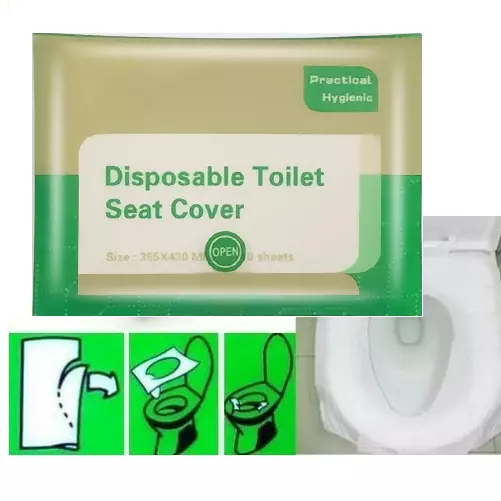 10 Disposable Toilet Seat Covers Camping Festival Paper Holiday Travel Essential