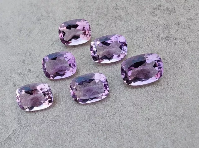 Top Quality Natural Amethyst Cushion Shape Faceted Cut Calibrated Loose Gemstone