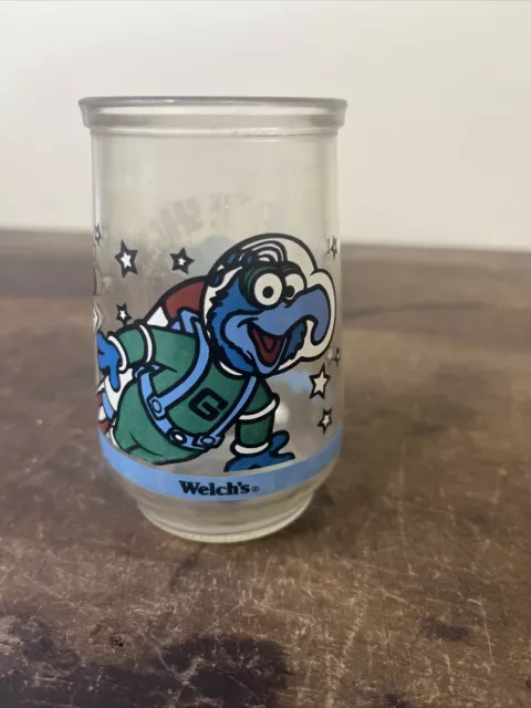 VINTAGE Welch's Jelly GONZO The Great Blasts Off MUPPETS IN SPACE Glass Jar 1998