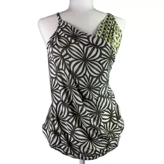 Anthropologie Vanessa Virginia Duo Pattern Spaghetti Strap Tank Top Size Medium