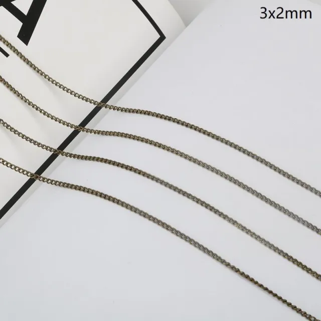 Bronze Color Necklace Chains Multi Style Chain DIY Jewelry Making Supply 5Meters