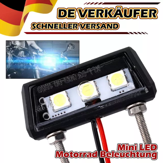 Mini LED Kennzeichenbeleuchtung Nummernschild Beleuchtung Motorrad PKW-Anhänger