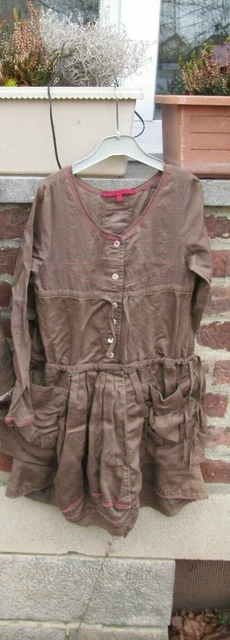 Robe Blouse Marine Marithé François Girbaud Taille L - Neuve Avec étiquettes, Laine Mélangée