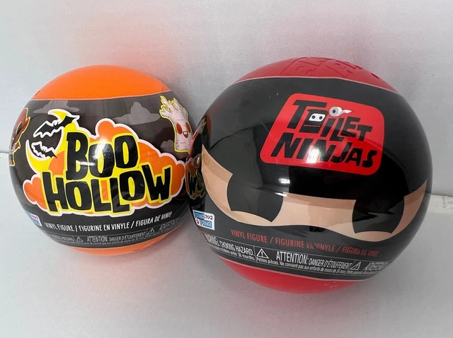 Lot of 2 Blind Paka Paka Ball- 1 Boo Hollow & 1 Toilet Ninjas Vinyl Figures. New