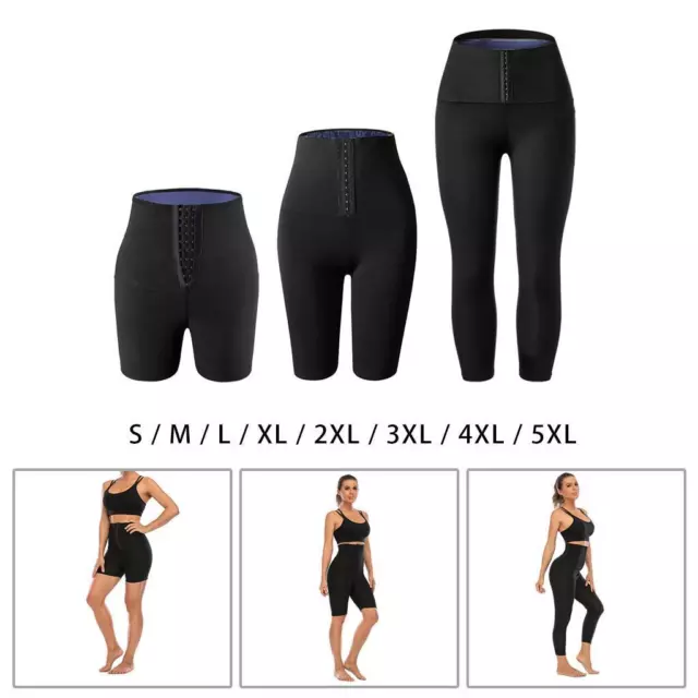 Womens Slimming Half Pant Thermo Sweat Sauna Body Shaper Yoga Legging Shorts