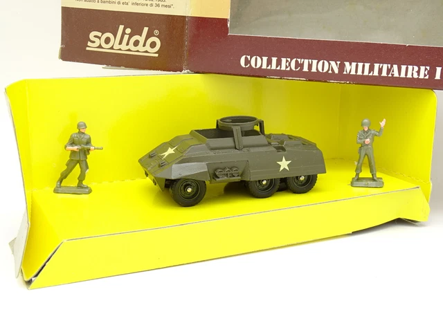 Blindé militaire combat car M20 + remorque WWII Solido Hachette