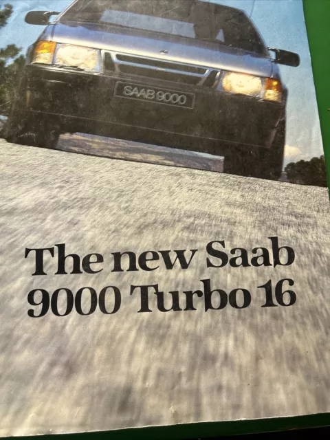 The Saab 9000 Turbo 16 Range Original Car Sales Brochure