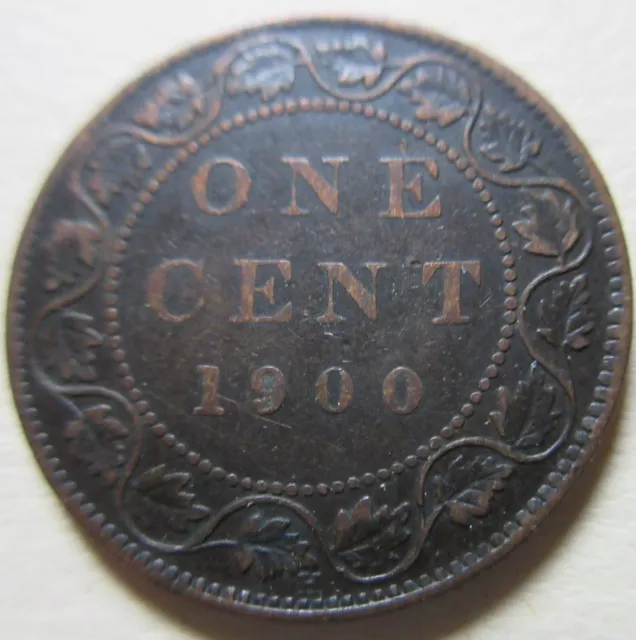 1900 H Canada Large Cent Coin.  NICE GRADE (RJ578)