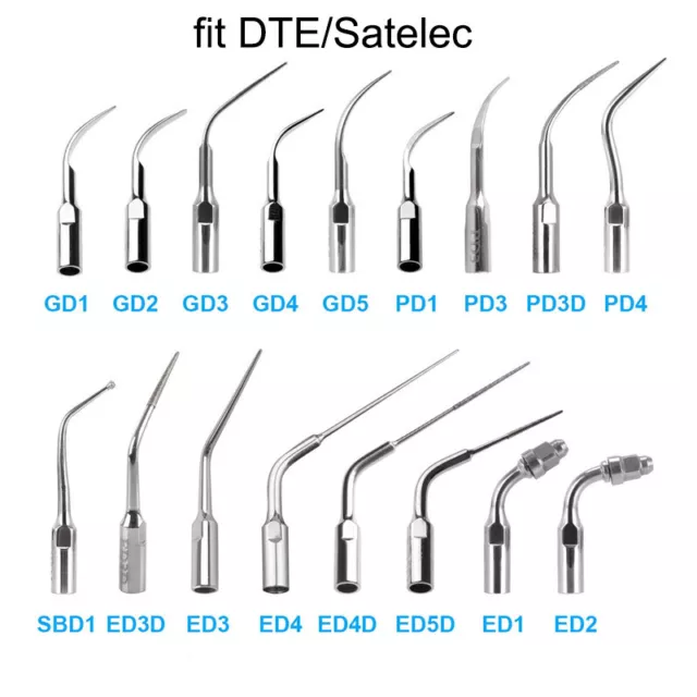 19 Type Dental Ultrasonic Scaler Scaling Endo Perio Tips Fit for NSK SATELEC DTE