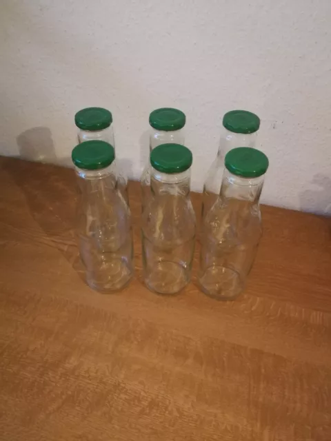 Glasflaschen mit Schraubverschluss Deckel 500ml Saft Likör Öl Schnaps Flasche 12