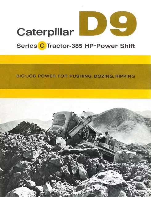 Caterpillar D9G Tractor Sales Brochure 1961