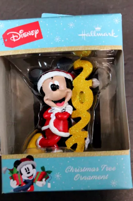 NIB Hallmark Disney Mickey Mouse 2022 Christmas Tree Holiday Ornament