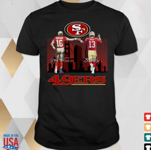 San Francisco 49ers City Joe Montana Brock Purdy Signatures T-shirt TT3055