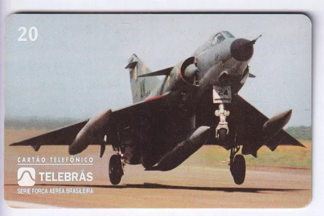 Armee Army Telecarte / Phonecard .. Bresil 20R Tlb Avion Jet Mirage Magnetique