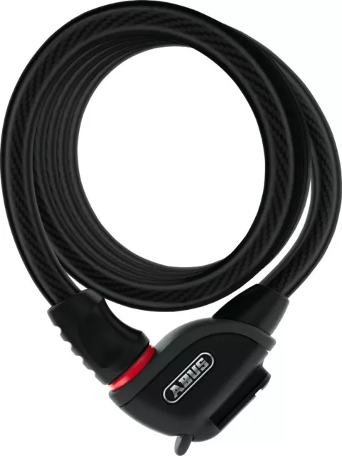 Vélo Serrure Cable Lock 180 CM Abus Phantom 8950/180 Noir Avec Fixation