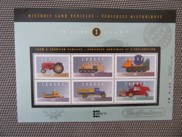 Canada Stamps #1552 Historic Land Vehicles  #3 Pane of 6 VFNH