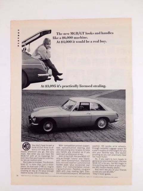 1967 MG MGB GT Print Ad