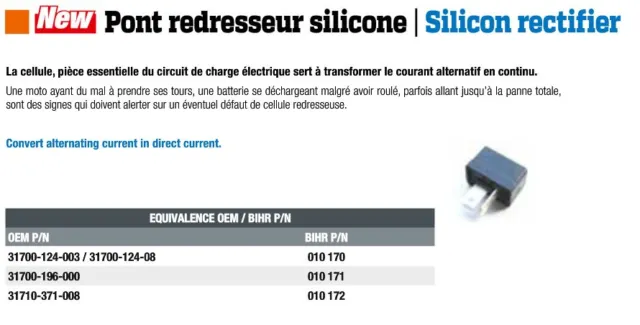 Pont Redresseur Silicone  REC-101 HONDA CMX450 REBEL 86-88 / CMX450C 86