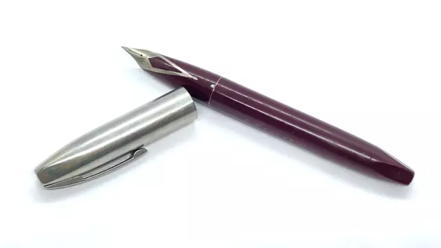 Gorgeous Sheaffer Pfm Ii Fountain Pen, Burgundy & Chrome, Medium Nib, Australia