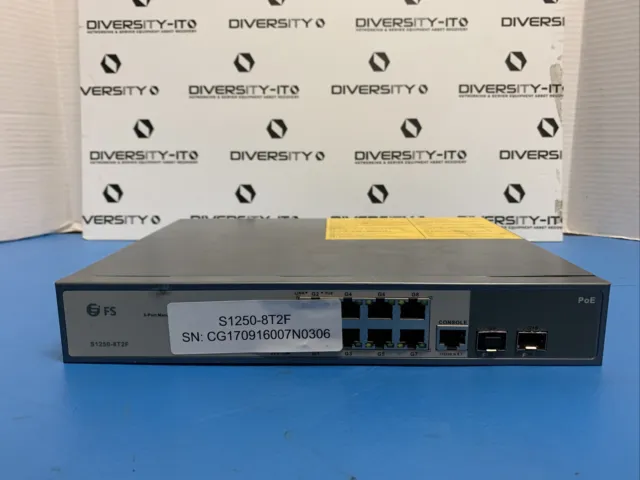 FS 8 Ports Gigabit POE Switch S1130-8T2F