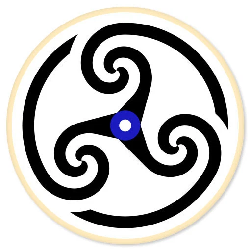 Celtic Triple Spiral Wheeled car bumper sticker window decal 4" x 4"