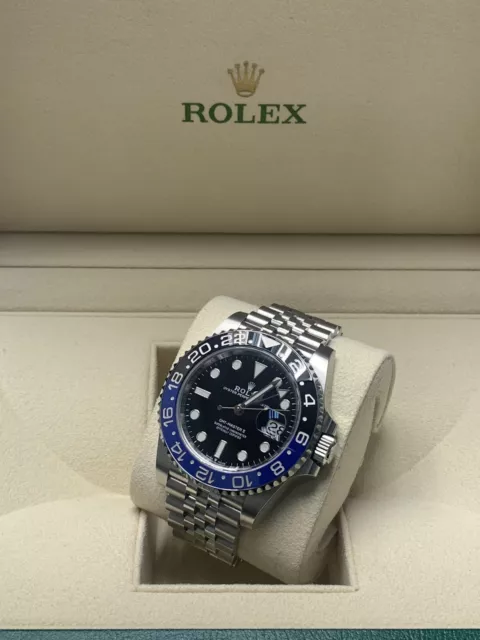 Rolex GMT Master II Batgirl BRAND NEW FULL SET BOX AND PAPERS 126710BLNR