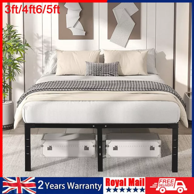 Single / Double / King Metal Bed Frame Bed Platform Bed Base 3ft 4ft6 5ft UK