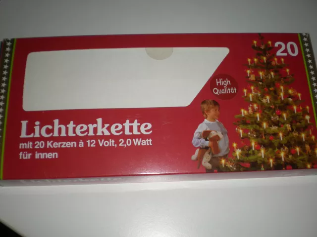 Lichterkette mit 20 Kerzen, Weihnachten, Deko, Nostalgie, Weihnachtsbaum, Innen