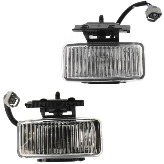 Set of 2 Clear Lens Fog Light For 97-01 Jeep Cherokee LH & RH w/ Bulbs