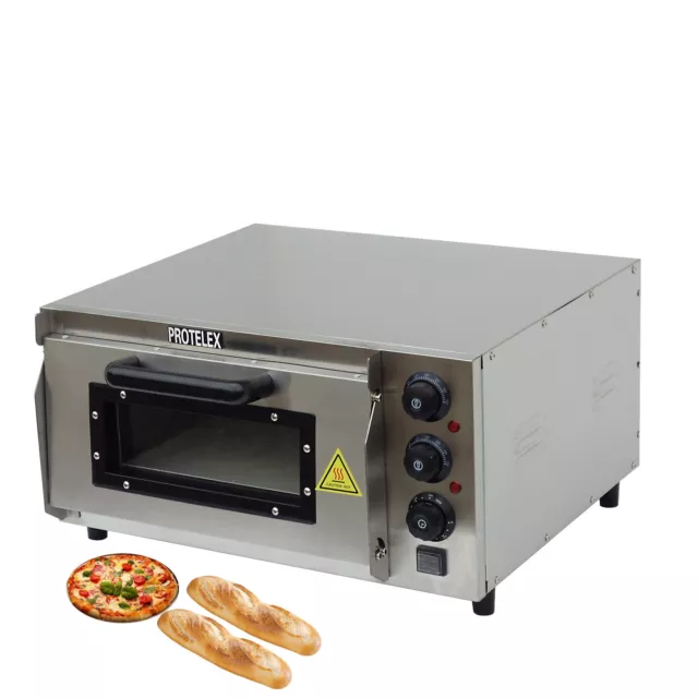 PROTELEX Pizzaofen Pizzabackofen elektrisch Pizza Backofen Flammkuchenofen