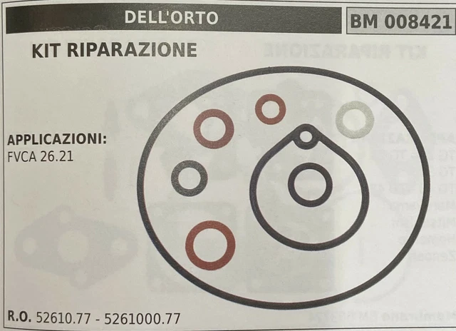BRUMAR Carburetor Repair Kit For Dell'Orto FVCA 22.17 & 24.19 – Italy Made