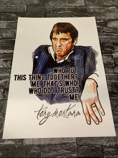 Tony Montana “Scarface” A3 Pop Art Poster BUY ANY TWO GET THIRD FREE