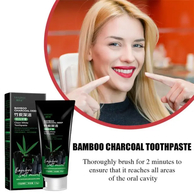 100g Bamboo Charcoal Deep Clean Toothpaste, Whiting Toothpaste