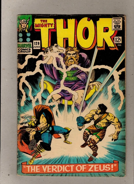 Mighty Thor #129_June 1966_Very Good_"The Verdict Of Zeus"_Silver Age Marvel!