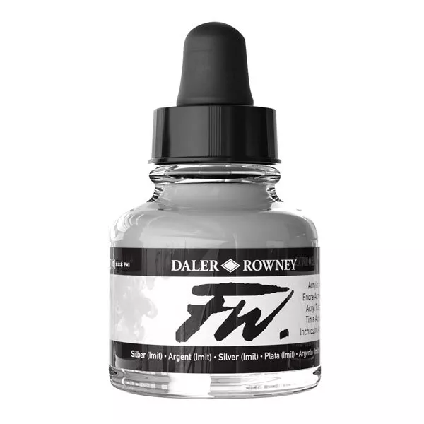 Daler-Rowney Fw Artistas Acrílico Tinta 29.5ml Plateado ( Imit )